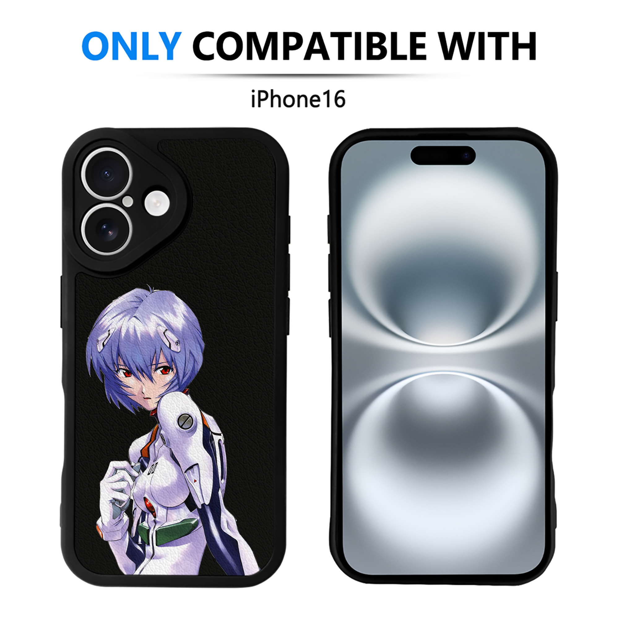 （画像用） EVA 新世紀エヴァンゲリオン 【iPhone 16シリーズ対応】シリコンスマホケース（レザー調） 材質：シリコン